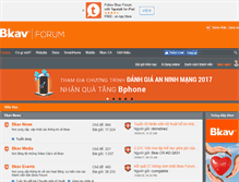 Tablet Screenshot of forum.bkav.com.vn